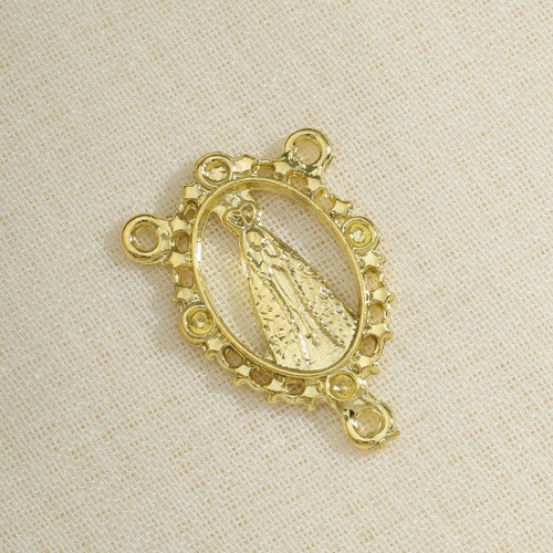 Pingente De Zamac 8 Asas Da Fé Zamac Com Zamac 8 Y Desenho Do Crucifixo E Entremeio Com 4cm De Diâmetro - 2cm De Comprimento X 2cm De Altura - Metade Prata E Metade Dourado Níquel E Latão Por 40 Kit