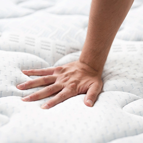Colchón Queen Size Spring De Resortes Semifirme Con Pillow