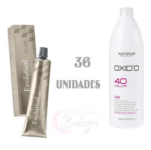 Combo 36 Colorações Alfaparf + Ox 1 Litro 60g Professional