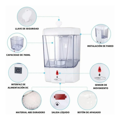 Imagen 4 de 10 de Dispensador Automatico Despachador Gel Antibacterial Jabon