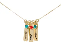 Comprar Cadenita Cadena Collar De La Familia Personalizado 3 Barras
