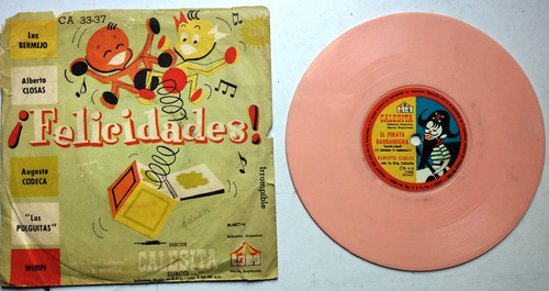 Disco Vinilo Simple Color - Sello Calesita 78rpm Infantil 