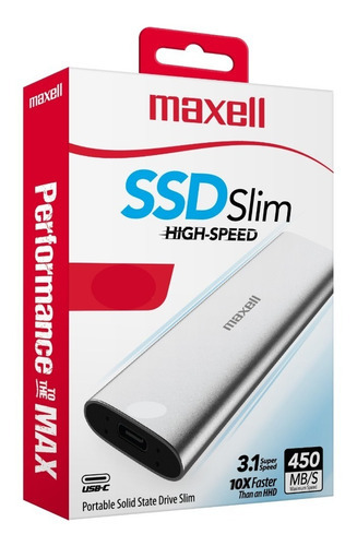 Disco Solido De Almacenamiento Portátil 2tb Usb 3.2 Maxell Color Plateado