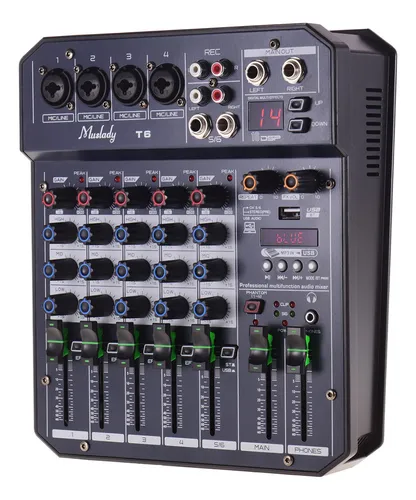 comprar Consola De Mezcla De Tarjeta De Sonido Portátil De 6 Canales