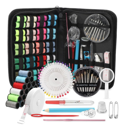 Super Kit Costura Hilos Accesorios Estuche Portátil Multiuso