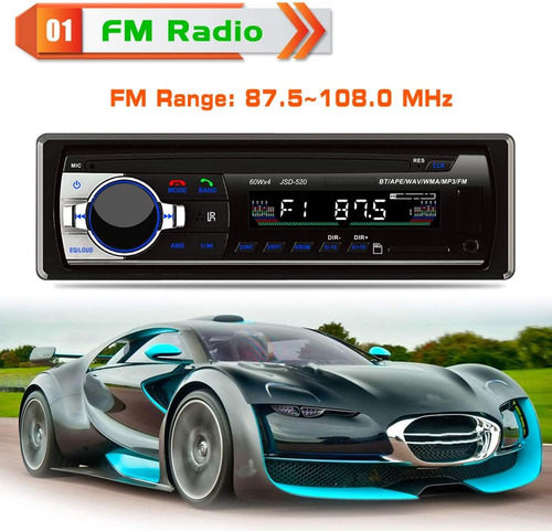 Tobato Radio estéreo mp3 jsd-520 Bluetooth FM USB AUX