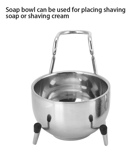 A Brocha De Afeitar De Acero Inoxidable Soap Bowl, Soporte