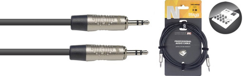 Imagen 1 de 2 de Cable Para Celular O Similar 3m Mini Plug-plug Stagg Nac3mps