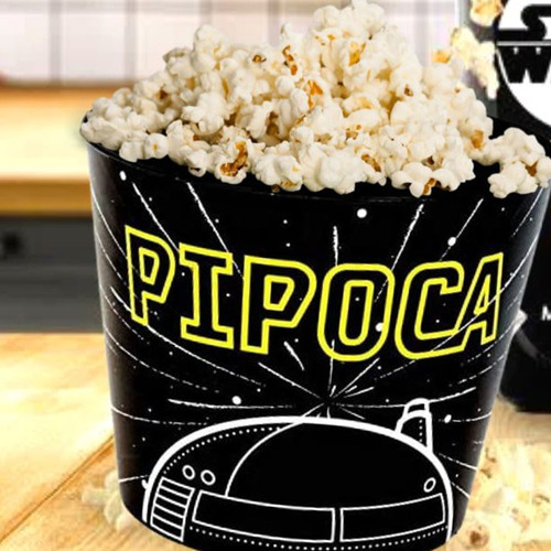 Balde De Pipoca Gigante 4l Divertido Geek Cor Preto
