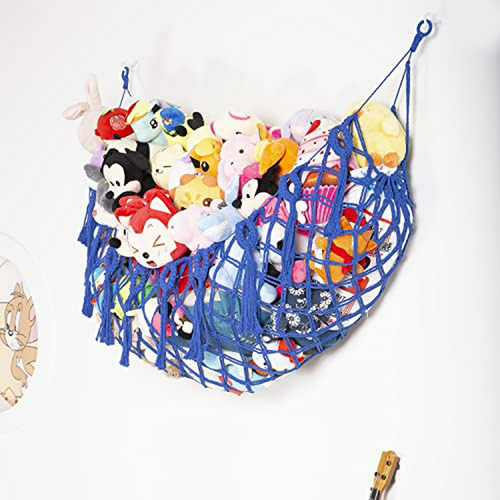 Red De Almacenamiento De Peluches - Organizador Macramé Para