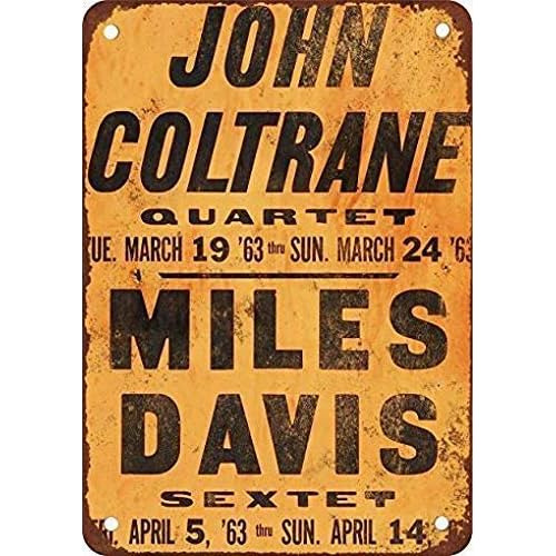 Placa De Lata 8 X 12, 1963 Coltrane & Miles Davis La, R...