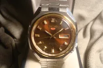 Comprar Bellisimo Reloj Seiko 5 Five Automatic 1978 Impecable Unico Acero Acero Caramelo Metalizado Tornasolado