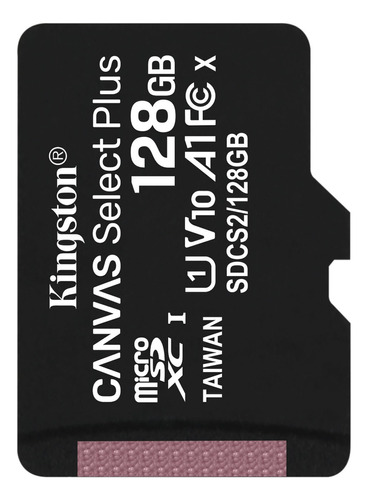 Memoria Microsd Kingston Canvas Select Plus 128 Gb 100mb/s