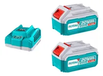 Comprar Kit Cargador Rapido Y 2 Baterias 4ah 20v Compatibles Herramientas Inalambricas 20v P20S TOTAL