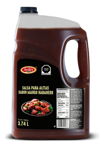 Salsa Para Alitas Sabor Mango Habanero 3.74 Litros