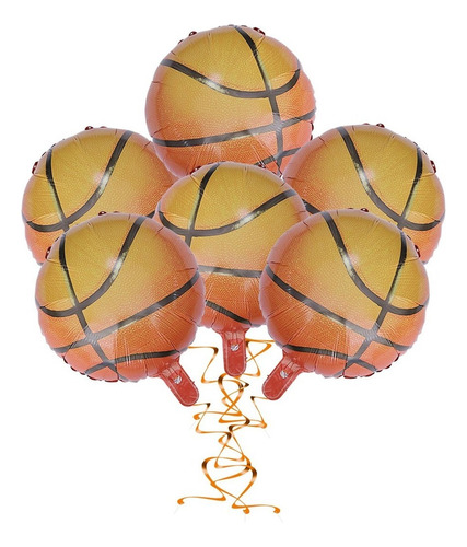 12 Globos De 18 Pulgadas De Baloncesto De Aluminio Con Forma