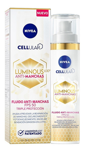 Fluido Nivea Luminous630 Anti-manchas Ácido Hialurónico 40ml