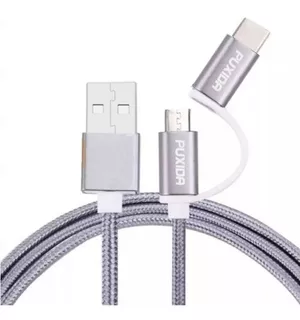 Cable 2 En 1 Usb Tipo C Y Micro 2.1a Samsung Motorola Xiomi