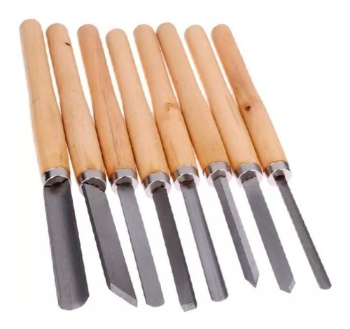 Juego Set Gubias Para Torno Madera Kld  8 Piezas