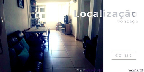 Imagem 1 de 6 de Apartamento Com 1 Dormitório A Venda Em Santos - Gonzaga - Go636 - 32392818