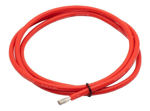 1 Metro De Cable De Silicona Calibre 12 Awg Flexible Rojo 