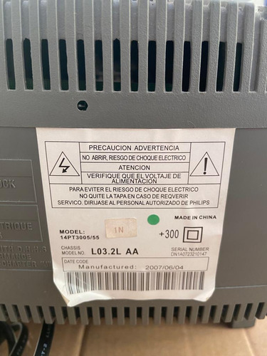 Televisor Philips 14 Wvga Gris - Control Remoto (Usado)