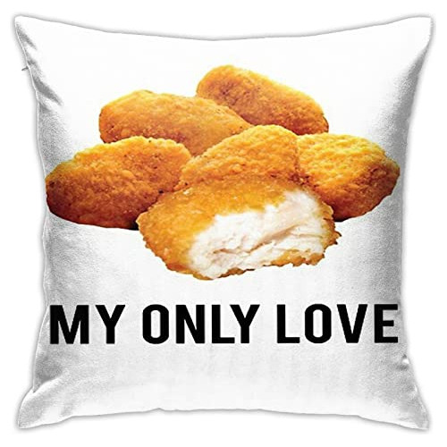 Funda De Almohada Cuadrada  Chicken Nuggets My Only Lov...