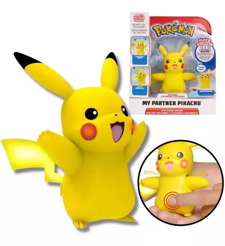 Boneco Pokémon Meu Parceiro Pikachu Com Som e Luz Wicked Cool Toys