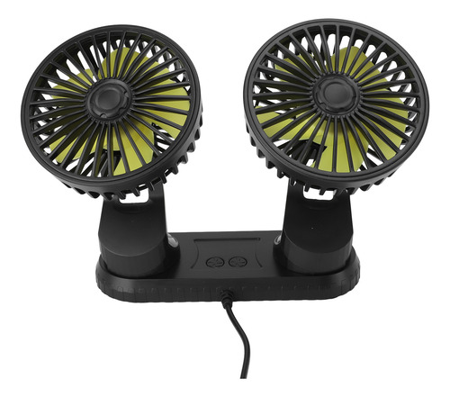 Ventilador De Coche, Ventilador Usb De Doble Cabezal, Rotaci