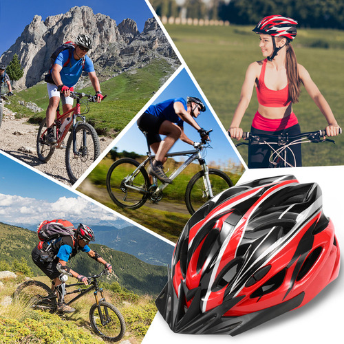 Casco De Bicicleta Con Luz Trasera, Visera Ligera, Moldeada