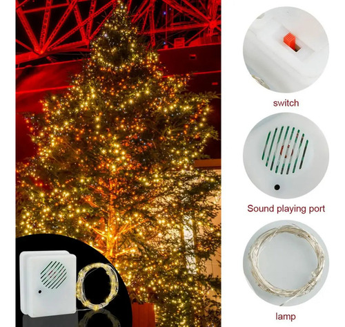 Sensor De Som De Natal E0 Diy Com Tampa Decorativa De Cordas