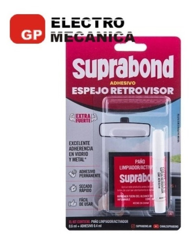 Imagen 2 de 7 de Adhesivo Espejo Retrovisor Suprabond Parabrisas Pegamento