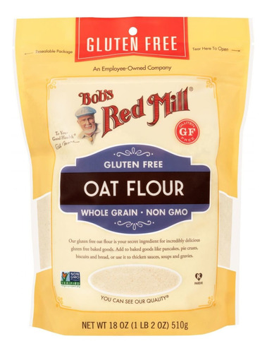 Bobs Red Mill Oat Flour Harina De Avena Sin Gluten Free 510g