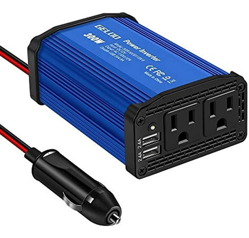 Inversor De Corriente De 300w Dc 12v A 110v Ac Convertidor D