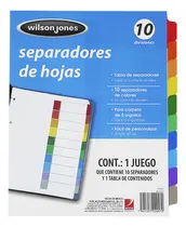 Comprar Separador De Hojas Para Carpetas De Argolla C\u002F10 Divisiones 