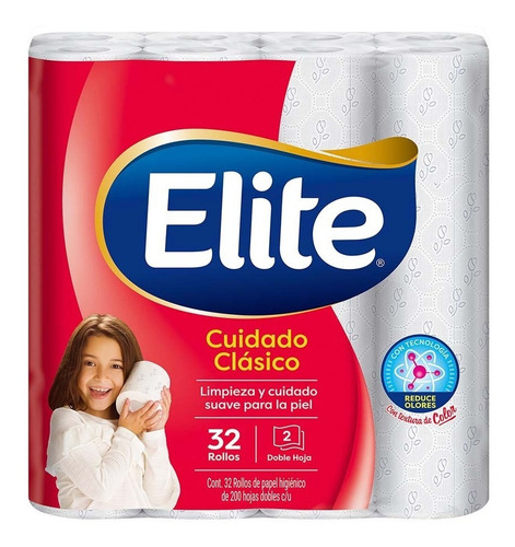 Papel Higiénico Elite Color Doble Hoja 32 Rollos
