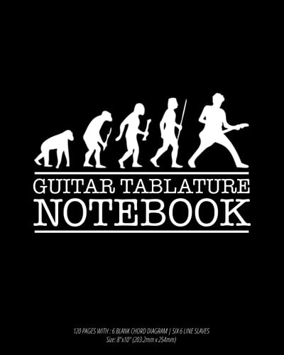 Guitar Tablature Notebook: Blank Chord Diagrams And Line Sta