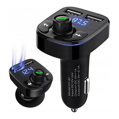 Transmissor Fm Adaptador Bluetooth Carro Som Carregador Usb