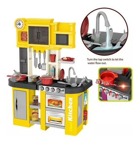 Imagen 2 de 3 de Cocina Para Niñas Con Luces Y Sonido 53 Pcs.