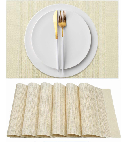 Ahhfsmei Manteles Individuales Para Mesa De Comedor Juego De