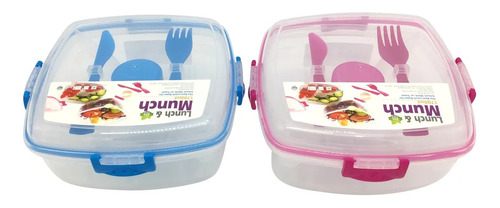 Lunchera Vianda Divisora Cuadrada Bpa Free 1700 Ml Flex