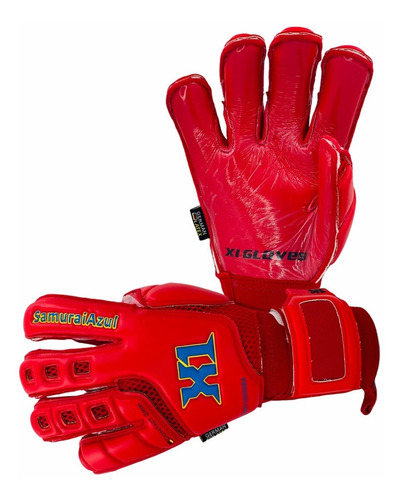 Imagen 2 de 6 de Guantes De Futbol X1 Samurai Azul Pro