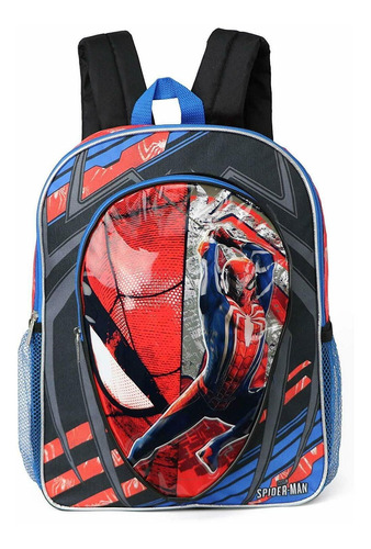 Mochila Escolar Marvel Spiderman De 16 Pulgadas Con Frente