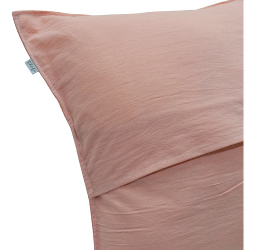 Fundas De Almohadón 100% Algodón 40x40 Cm Por 2 Unidades Color Rosa Tusor
