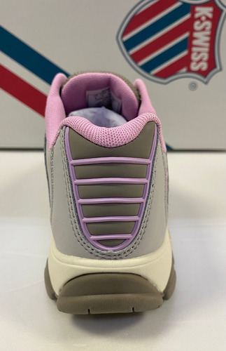 Tenis K-swiss St329 Cmf Gris Con Rosa 93426-049 Para Dama