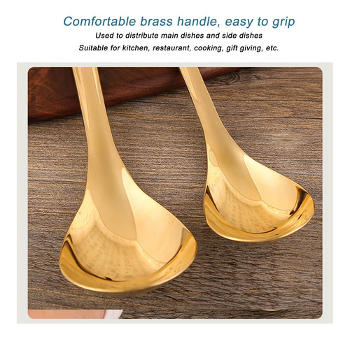 Cuchara De Cocina Para Servir, Latón Engrosado Brillante, Do