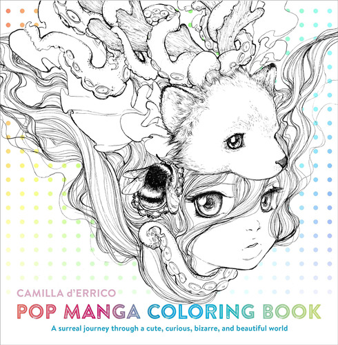 Libro: Pop Manga Coloring Book: A Surreal Journey Through A 