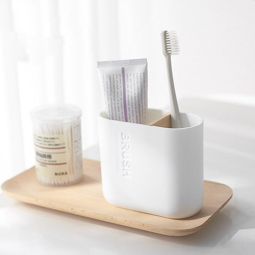 Set De Baño De Bambú, Soporte Para Inodoro, Vaso De Vidrio,