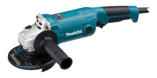 Esmeriladora angular Makita GA5020 color turquesa y negro y blanco 1050 W 220 V + accesorio