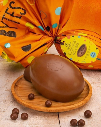 Ovo Chocolate Cacau Show Bytes Crocante Ao Leite 280g